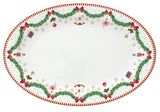 Travessa Oval Magie de Noel Porcelana 35x23,5cm com Caixa