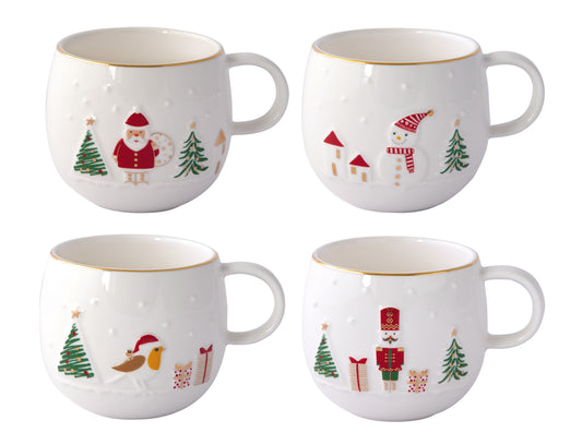 Mug Porcelana 400ml Let it Snow com Caixa