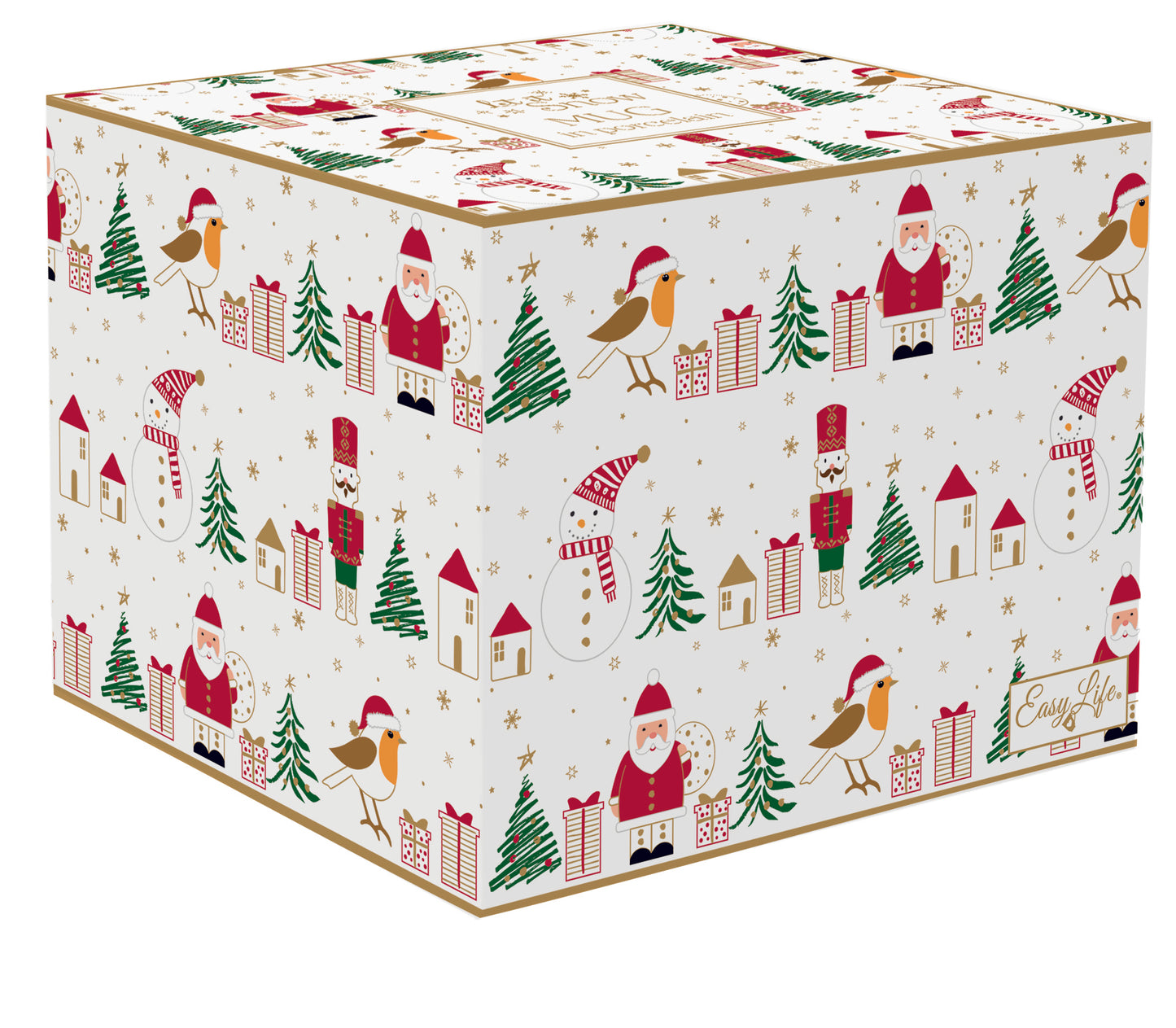 Mug Porcelana 400ml Let it Snow com Caixa