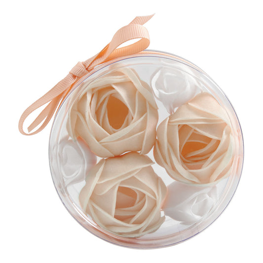 Coffret com 3 camélias e 3 rosas sabonete