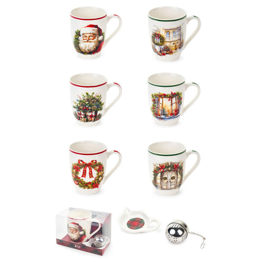 Caneca  350ml com infusor de chá  em caixa