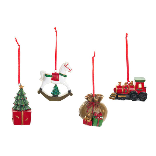 Decoração de Natal em resina  8 X 6 X 8,5 cm