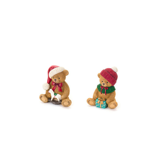 Urso com carapuço vermelho 10 X 7,5 X 10,5 cm