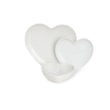 Conjunto de 18 pratos Coração Branco  6 rasos  27,50cm + 6 sopa  19.80 cm+ 6 sobremesa 16.90 cm