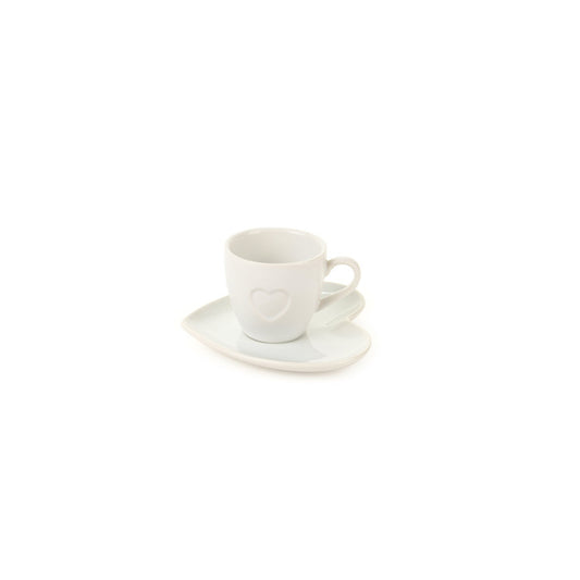 Chávena Café Coração Branca