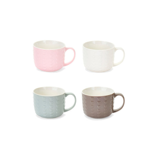 Conjunto de  2 canecas de corações com asa