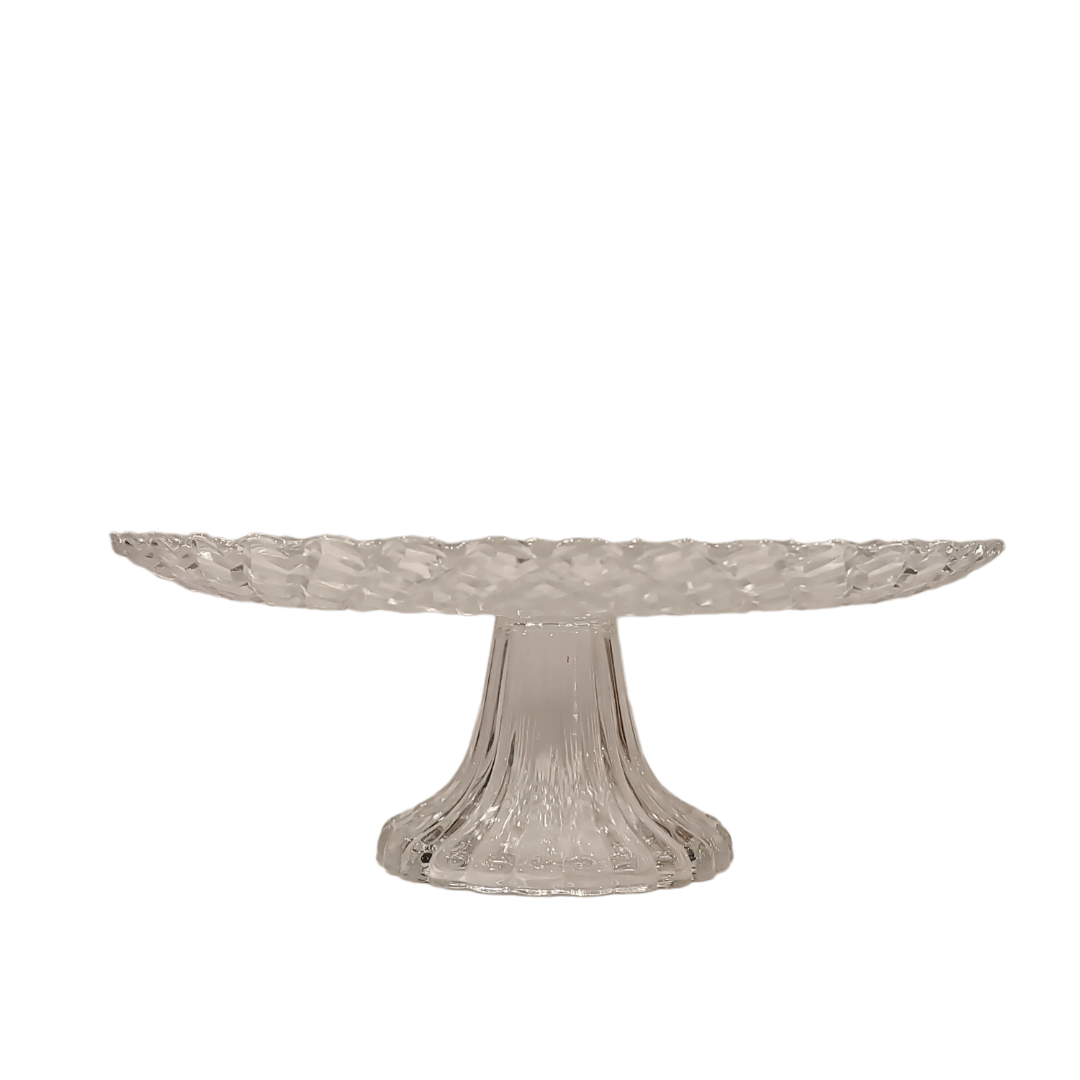 Prato com pé de de vidro