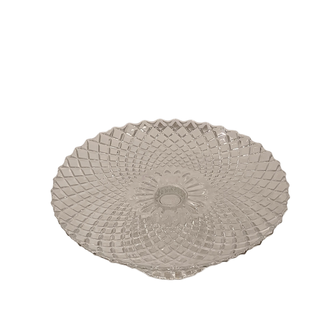 Prato com pé de de vidro