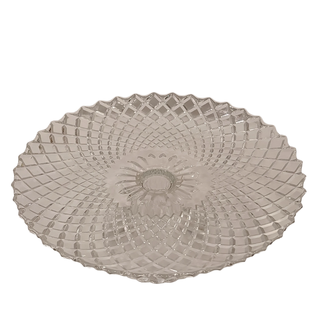 Prato com pé de de vidro