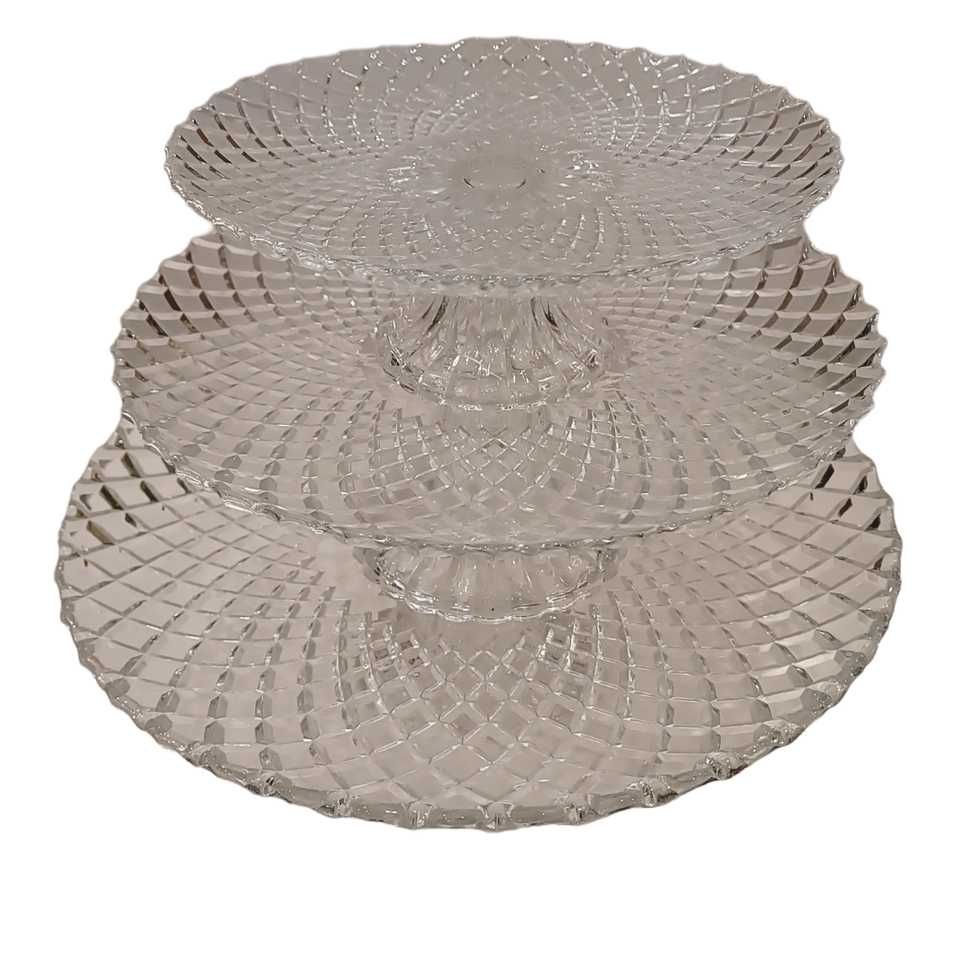 Prato com pé de de vidro