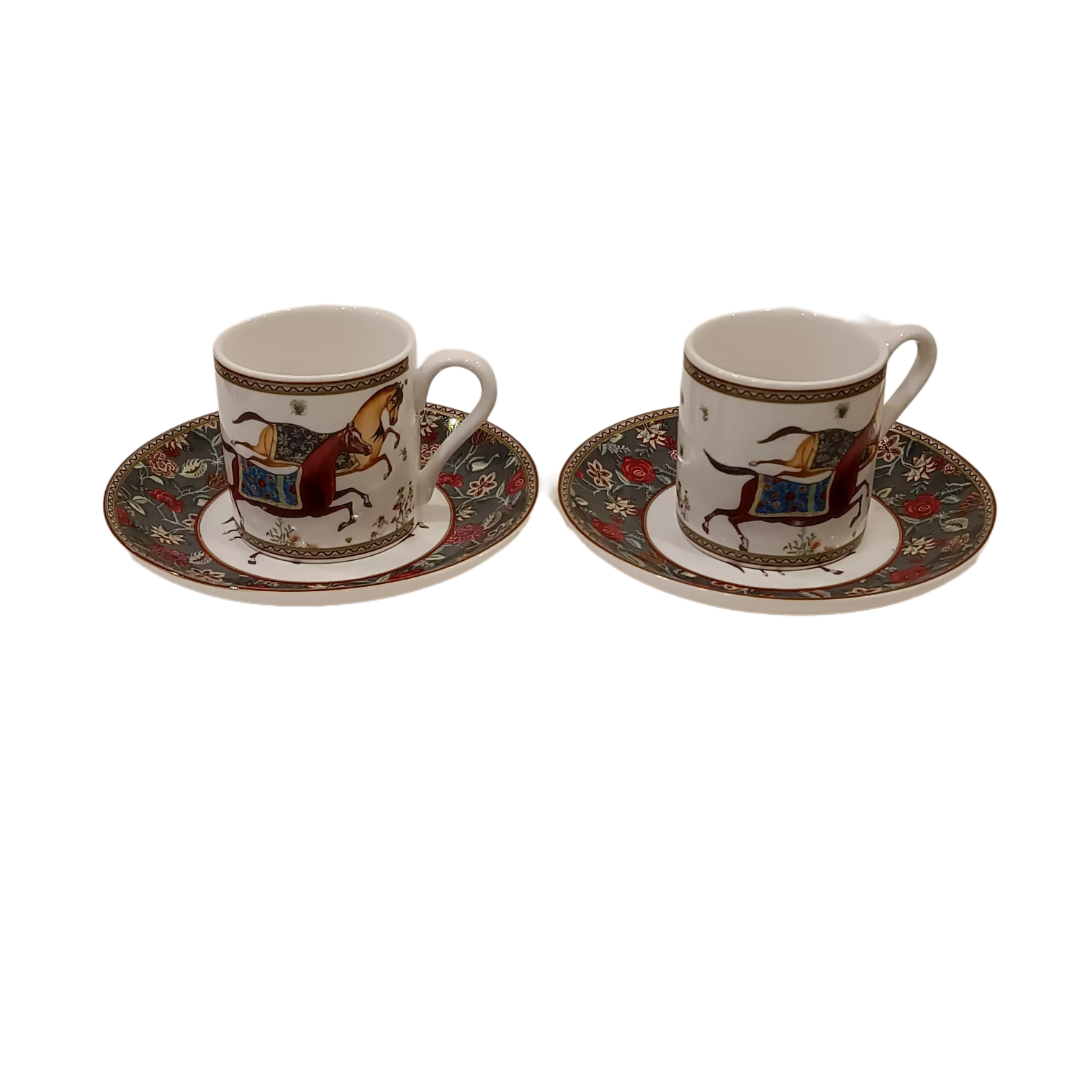 Chávenas de café cavalos (par)