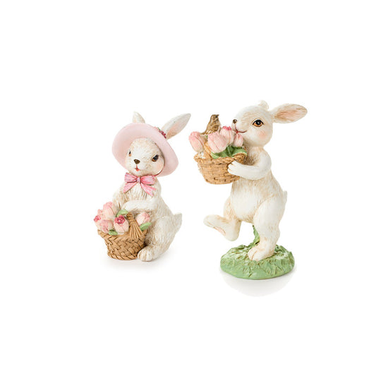Coelhos em resina 10.50cm
