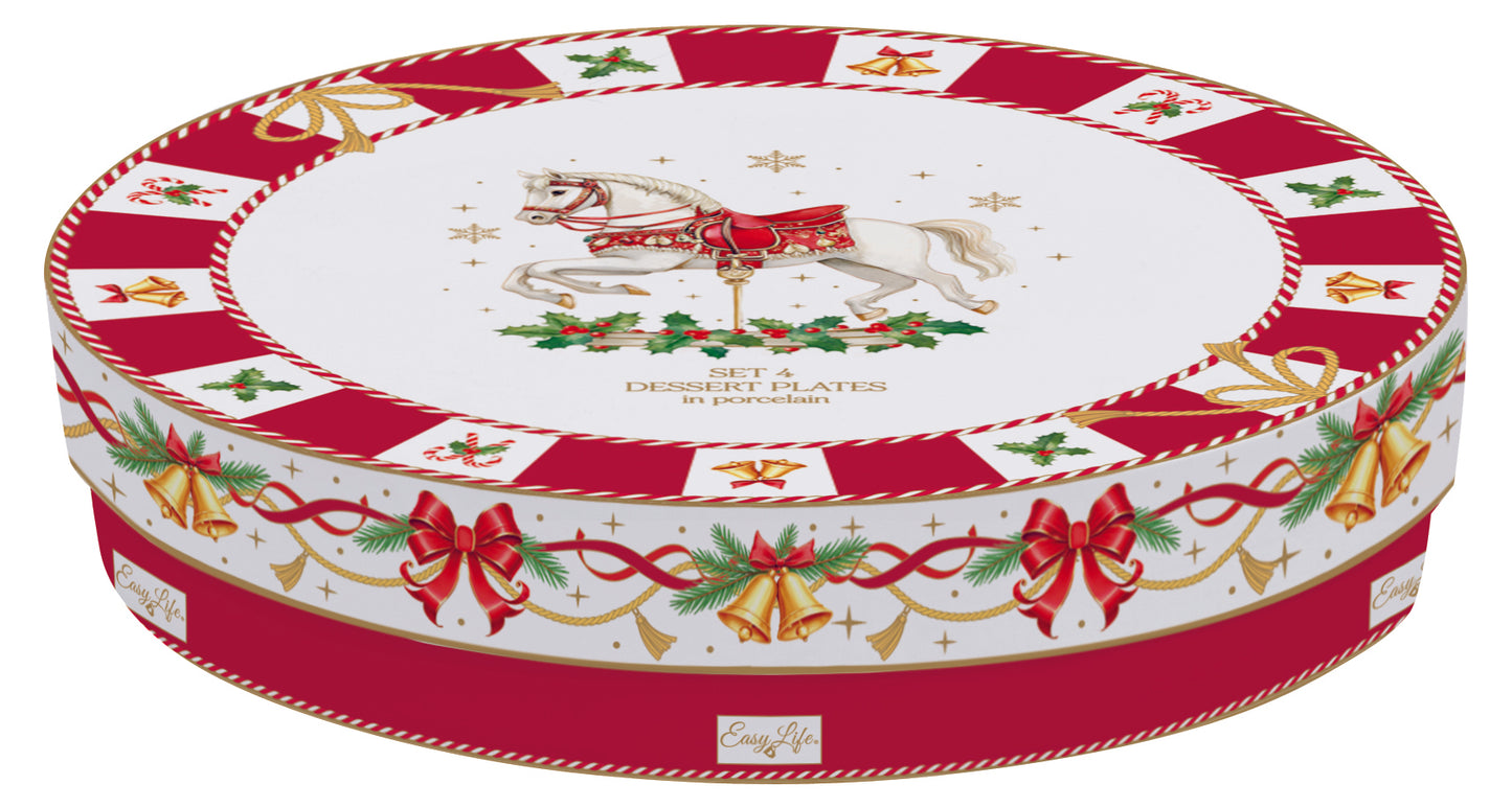 Conjunto 4 Pratos Sobremesa CTAL 19cm com Caixa