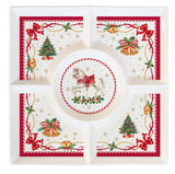 Prato Aperitivos CTAL Porcelana 25x25cm com Caixa