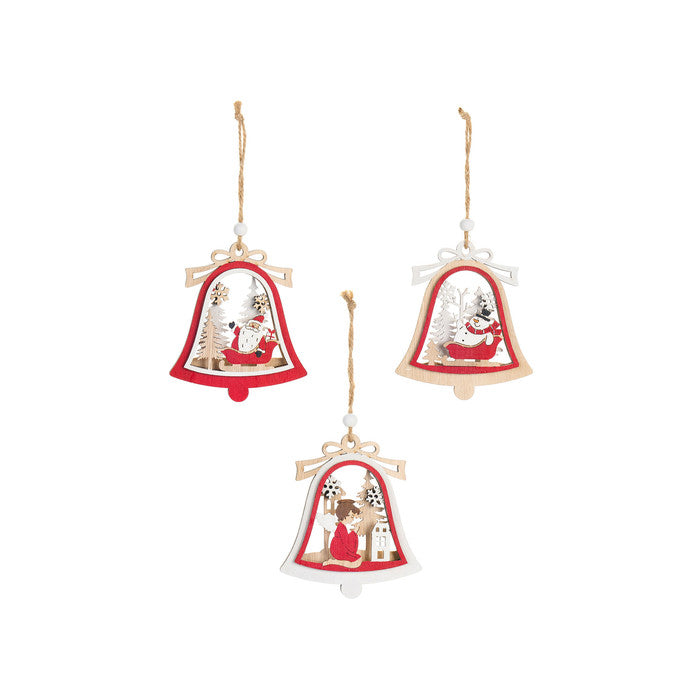 Sinos de madeira para pendurar 1,50 X 9 X 1,10 cm