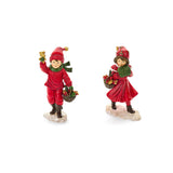 Enfeites de Natal Par de crianças em resina 19 cm
