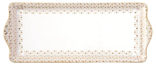 Prato Servir Festive Porcelana 35x15cm com Caixa