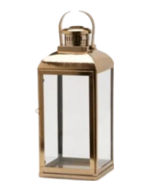 Lanterna Dourada em Inox