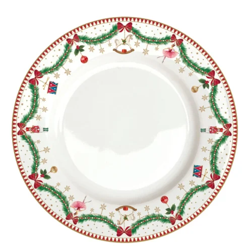 Prato Raso Magie de Noel Porcelana 26,5cm