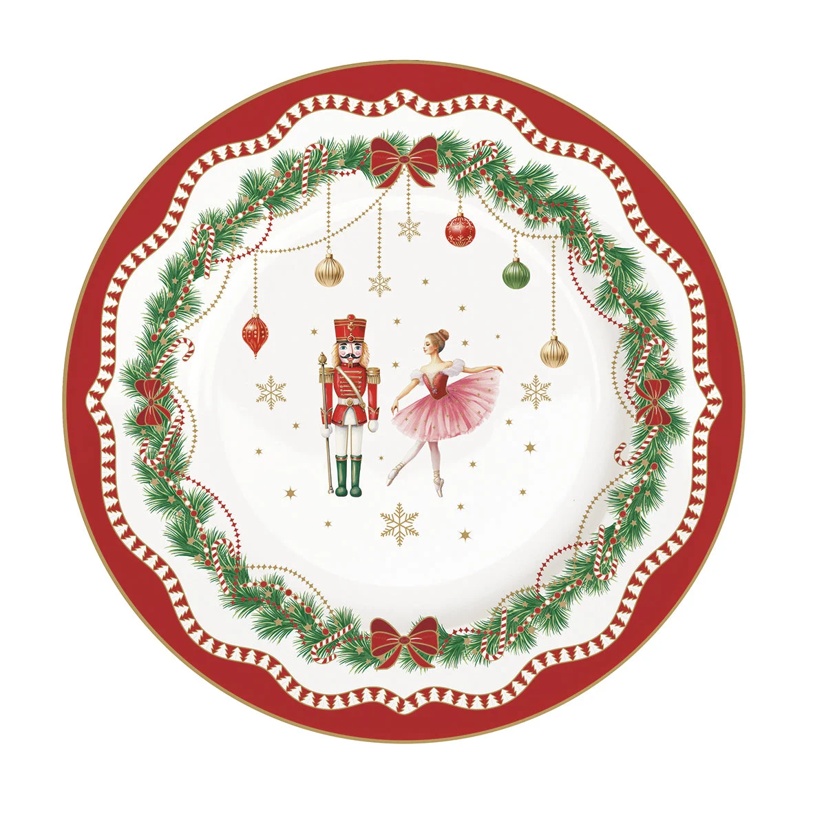 Prato Sobremesa Magie de Noel Porcelana 19cm
