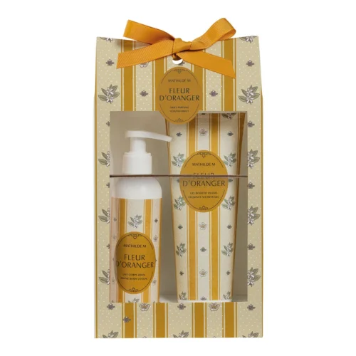 Coffret Perfumado Fleur D`Oranger   Gel de Banho 250 ml e Leite de Corpo 250ml