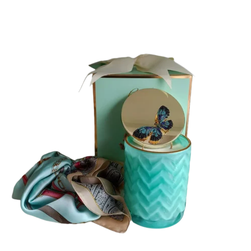 Vela Grande Côte Noire com alfinete e lenço