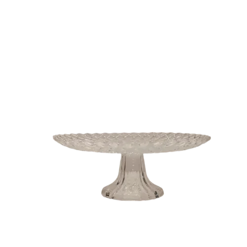 Prato com pé de de vidro