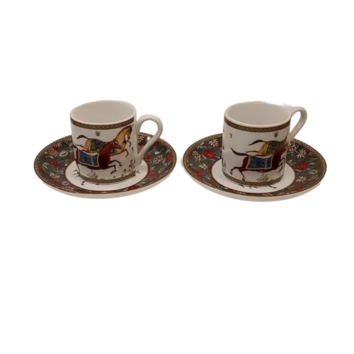 Chávenas de café cavalos (par)