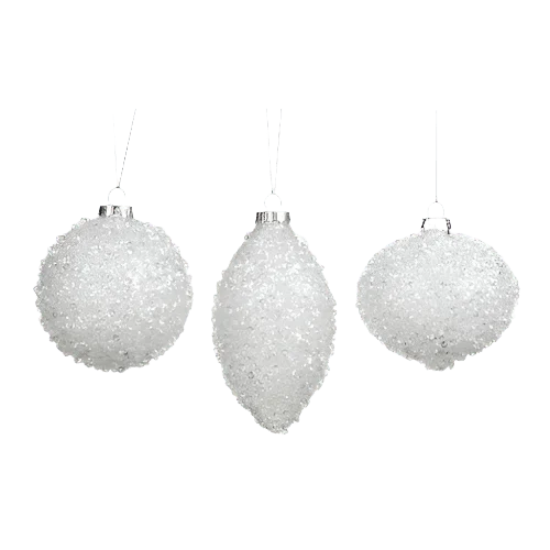 Bola Branca com brilhantes - Cristina Decors