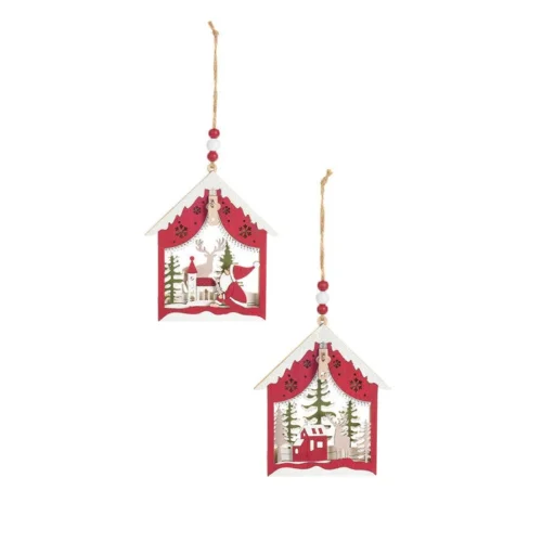 Casa de madeira para pendurar