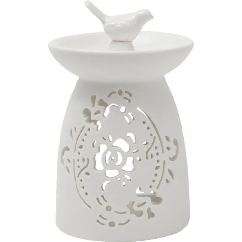 Difusor em cerãmica com passarinho 8,5 X 14 cm