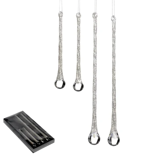 Caixa Pingentes Vidro 15-25cm