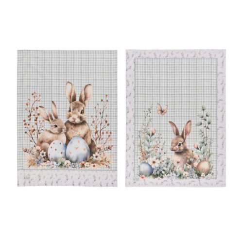 Pano da louça com coelhos50 X 70 cm