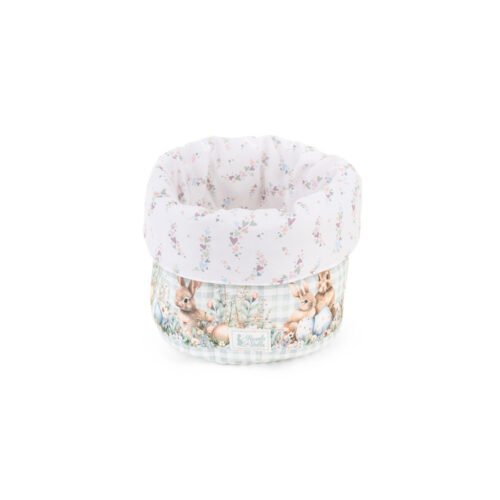 Cesto do pão com coelhos 23 X 20cm