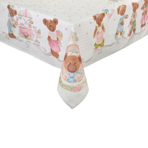 Toalha de Mesa com Ursos 160 X 260 cm