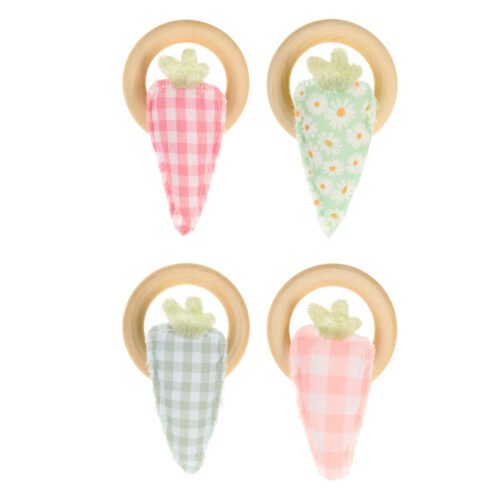 Argola guardanapos forma cenoura  conjunto de 4