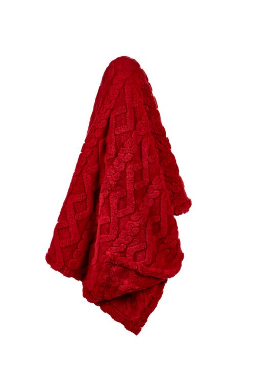 Manta Jacquard Vermelha 130 x 160