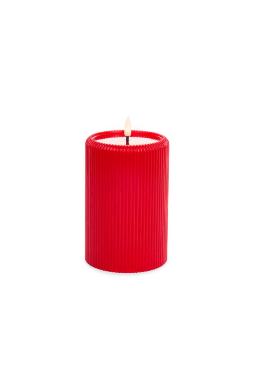 Vela Led Vermelha 10 x 10 x 15 cm