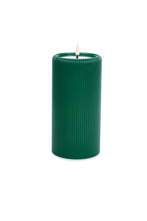Vela Verde Led 10 x 10 x 20 cm