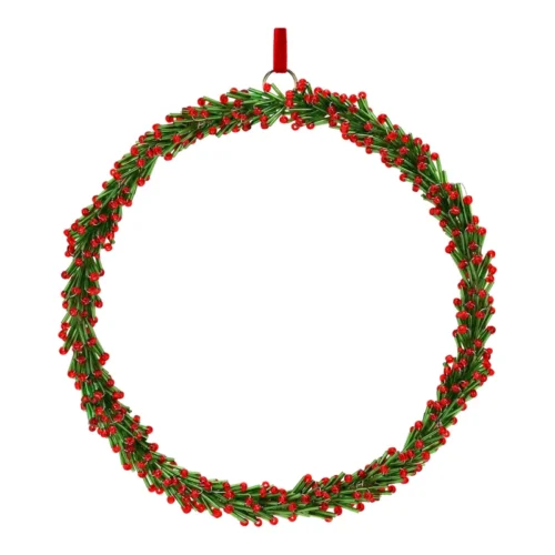 Guirlanda de Natal com enfeites de vidro
