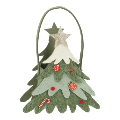 Cesta em formato Árvore de Natal